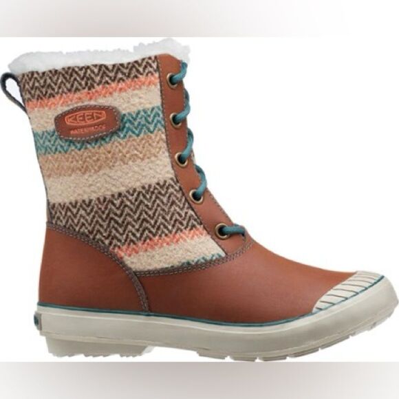 Keen Elsa Sherpa Lined Waterproof Boots Size 9.5 Leather Upper - Picture 1 of 10
